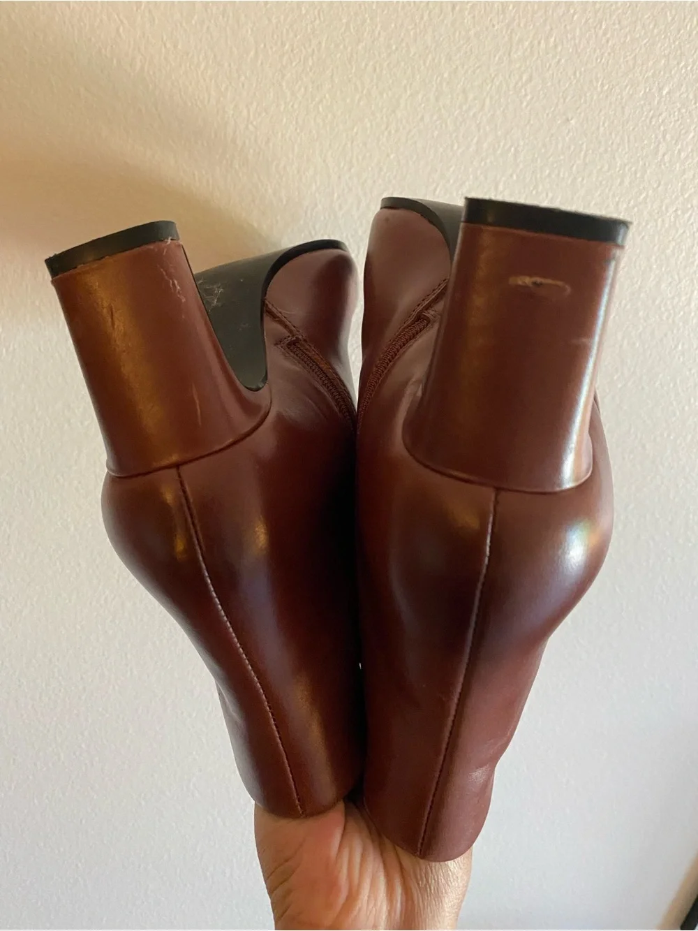 Clarks Leather Women's Brown Ankle Boots with Side Zip - Picture 10 of 10